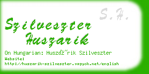 szilveszter huszarik business card